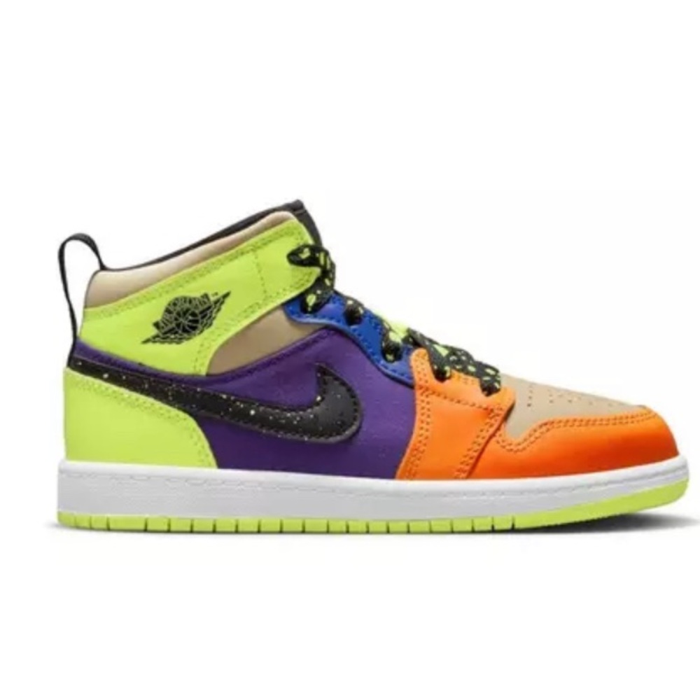 Jordan 1 Mid SE "Volt/Black/Vivid Orange"